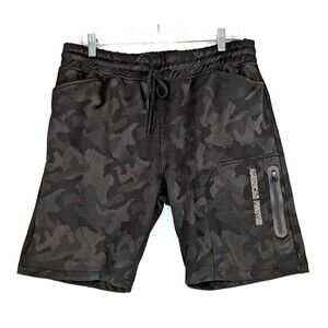 American Fighter Black Camo Athletic Shorts Mens Large Athleisure